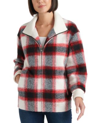 lucky brand plaid coats & jackets