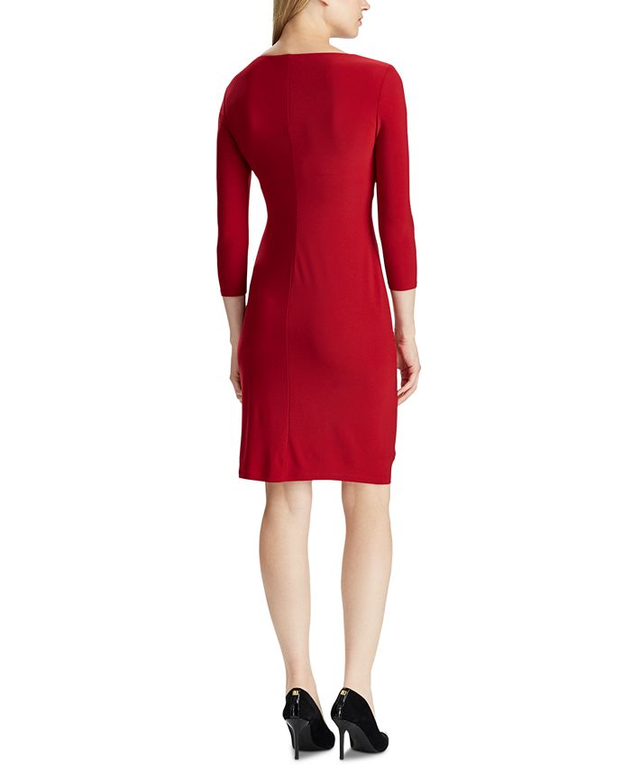 Lauren Ralph Lauren Jersey Three-Quarter-Sleeve Dress - Macy's
