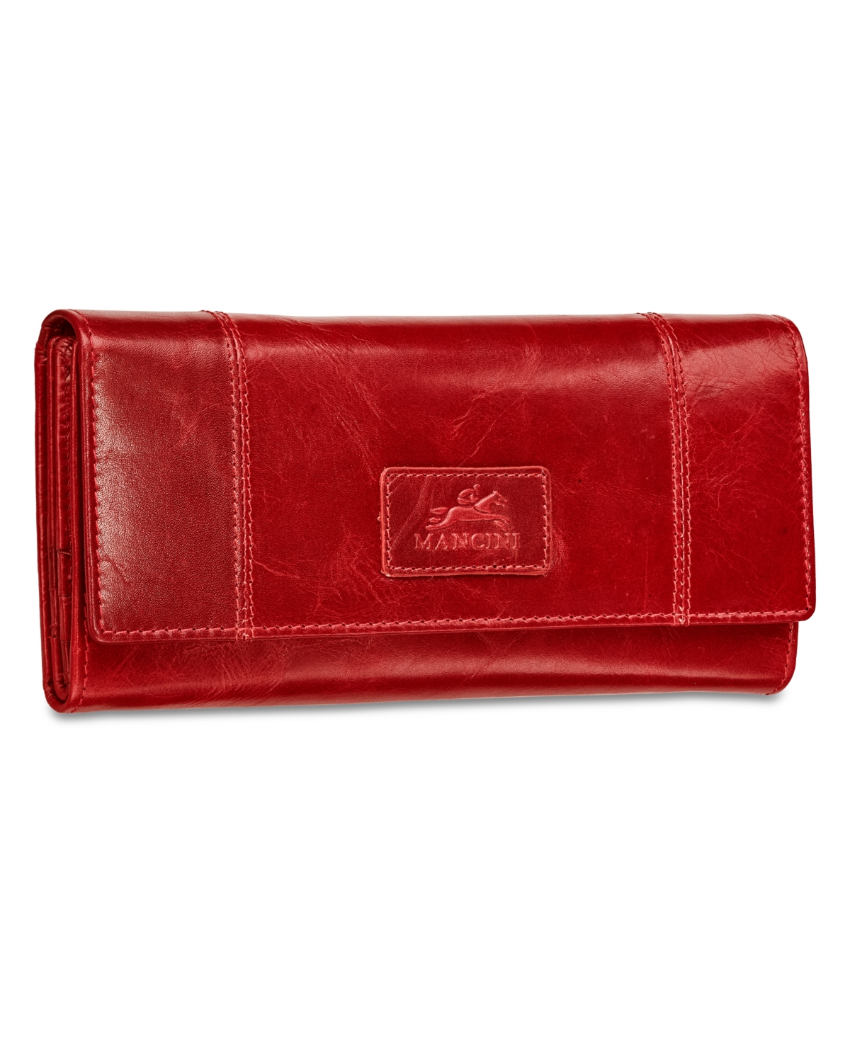 Mancini Casablanca Collection Rfid Secure Ladies Trifold Wing Wallet