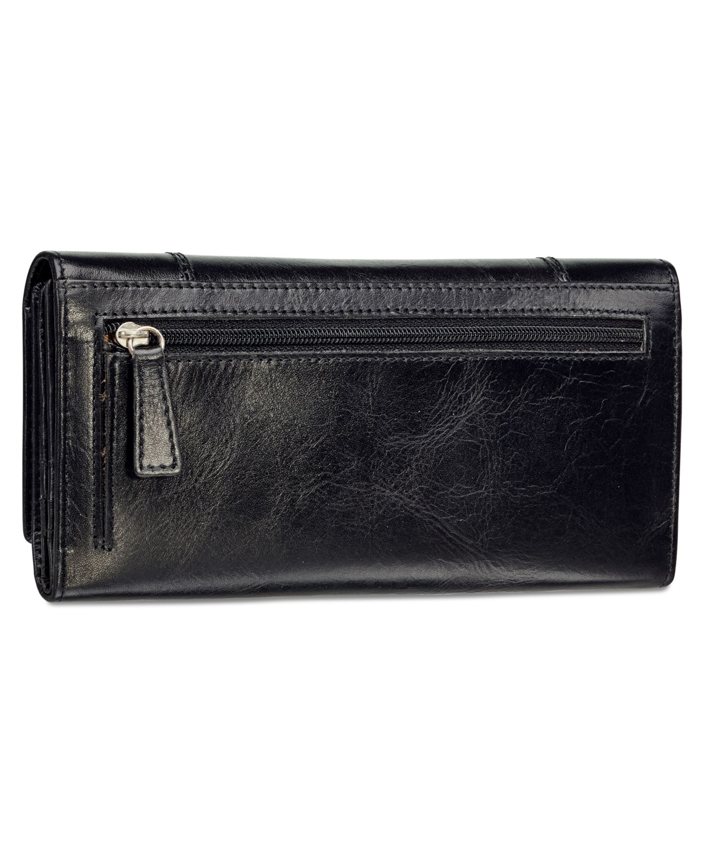 Женский кошелёк Mancini Casablanca Collection RFID Secure Ladies Trifold Wing Wallet, цвет: Чёрный — фото 4