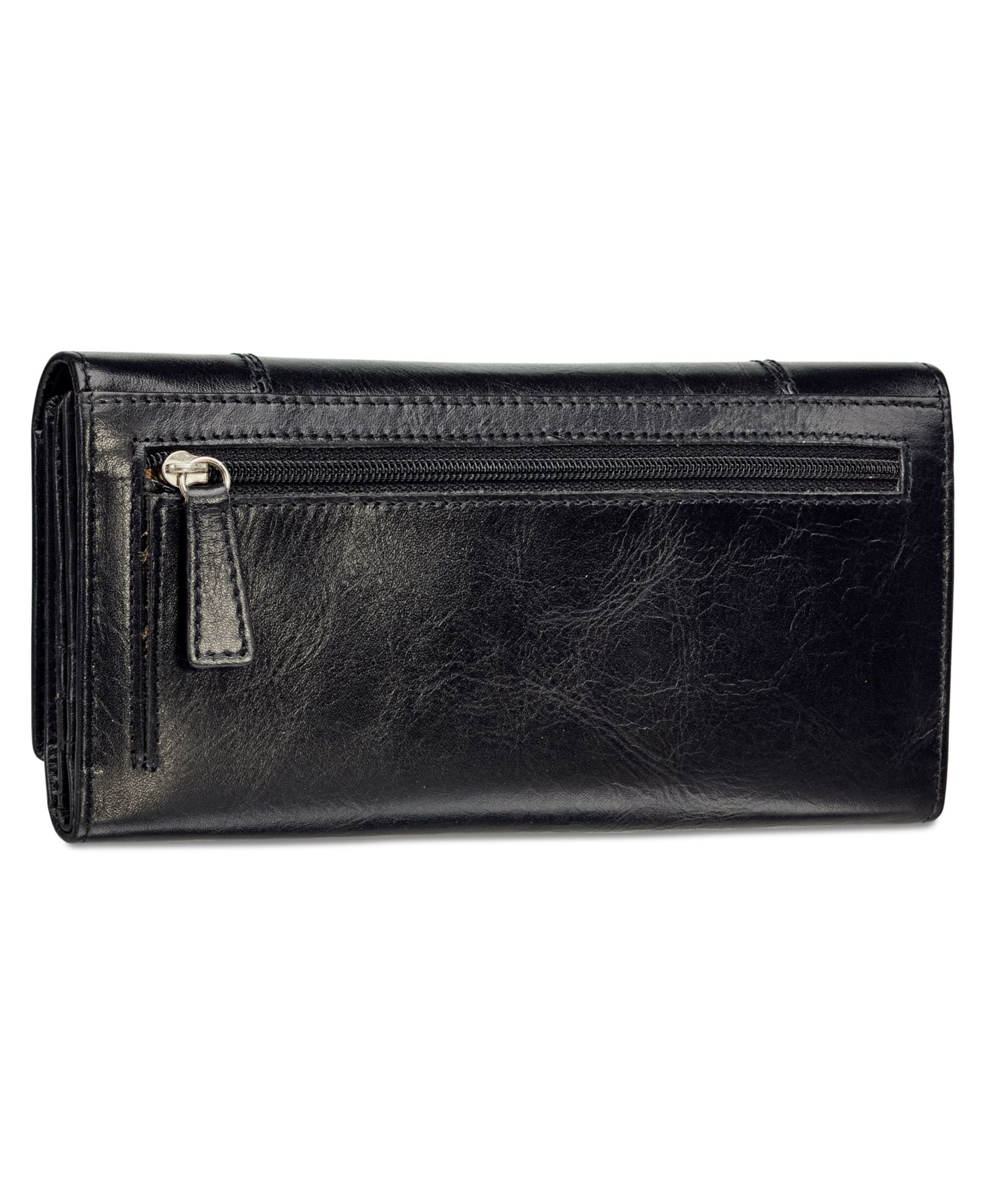 Casablanca Collection RFID Secure Ladies Trifold Wing Wallet