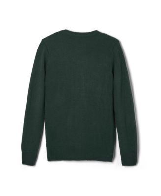 Little Girls Anti-Pill Crew Neck Cardigan Sweater