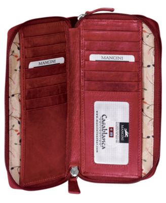 Casablanca Collection RFID Secure Double Zipper Wallet