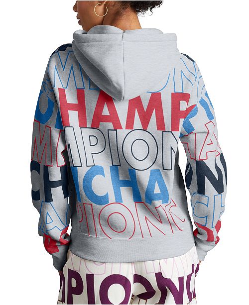 Champion Reverse Weave Logo Print Hoodie Reviews Tops Women