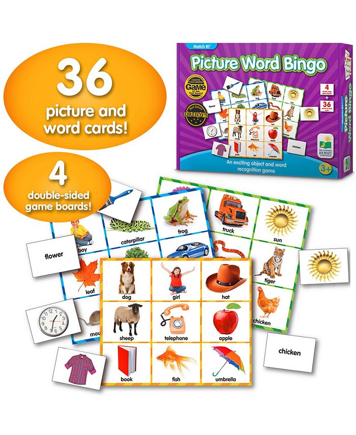 the learning journey picture word bingo