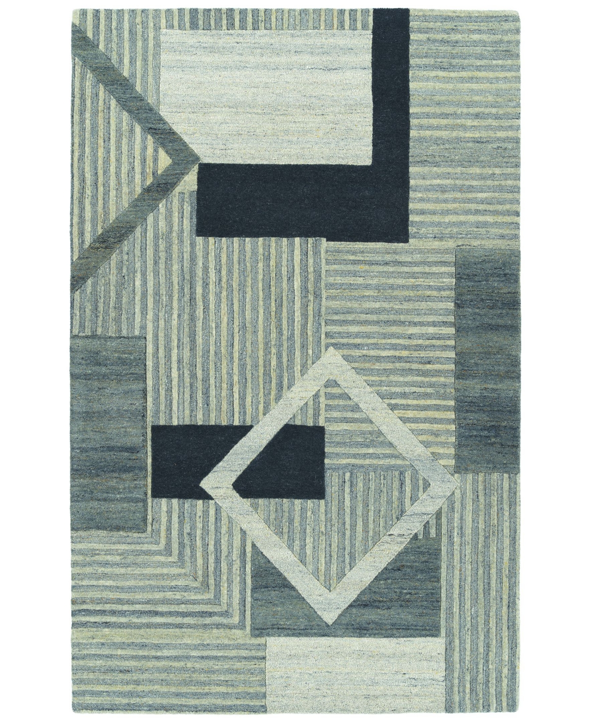 Kaleen Alzada ALZ04-17 Blue 5' x 7'9in Area Rug - Blue