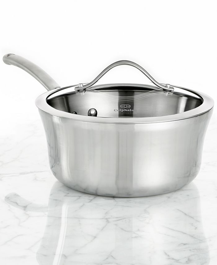 Calphalon Contemporary Stainless Steel 3.5 Qt. Covered Saucepan - Macy's