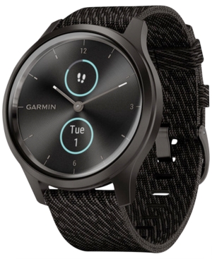 Shop Garmin Unisex Vivomove 3 Style Black Nylon Strap Smart Watch 24.1mm