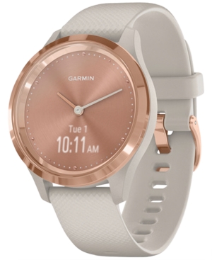 Garmin Unisex Vivomove 3s Light Sand Silicone Strap Smart Watch 8.9mm