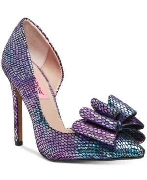 Betsey Johnson Prince D orsay Evening Pumps Women s Shoes In Purple Snake ModeSens