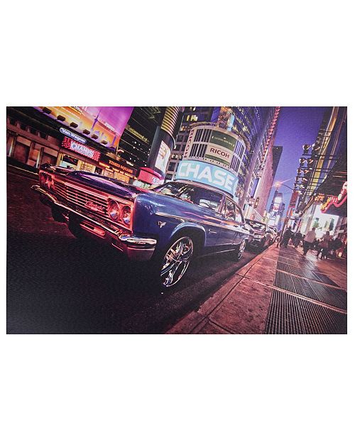 Northlight Led Lighted Nyc Times Square With Classic Chevrolet Car