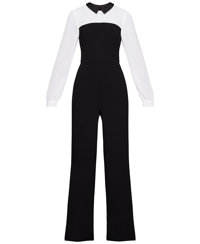 BCBGeneration Colorblocked Layered-Look Jumpsuit - Macy's