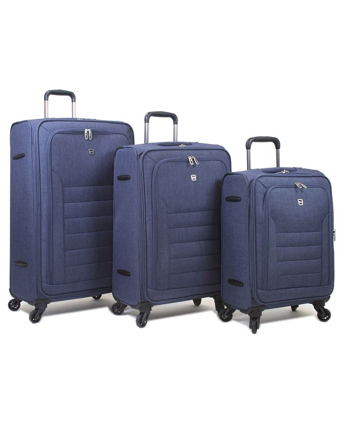 Dejuno Noir 3Pc. Softside Spinner Luggage Set Macy's