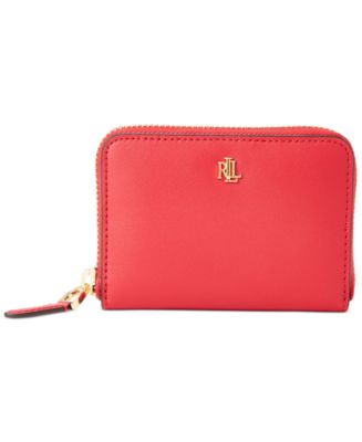 Lauren Ralph Lauren Smooth Leather Zip Wallet - Macy's