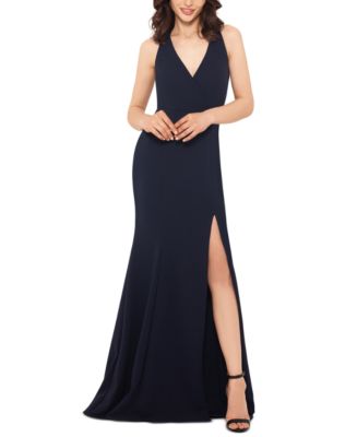 XSCAPE Side-Gathered High-Slit Dress - Macy's