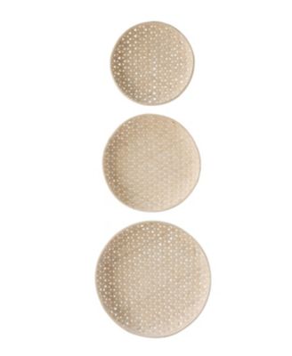 Bloomingville - Set of 3 Round Wood Baskets