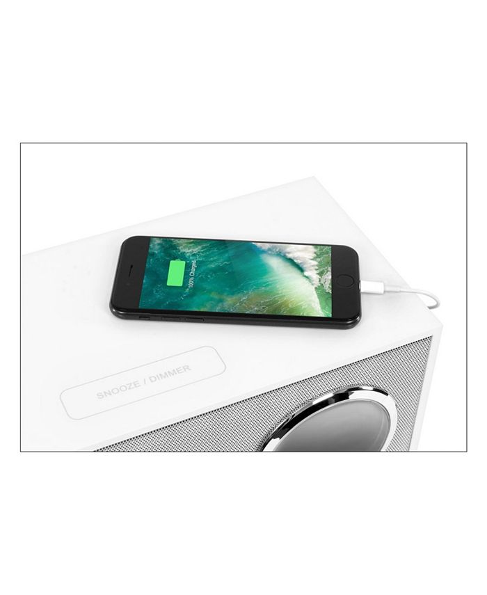 Victrola Bluetooth Digital Clock Stereo with FM Radio and USB Charging