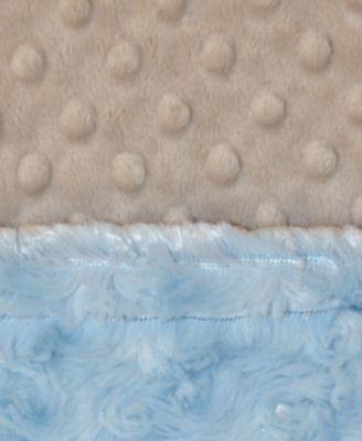 Minky Baby Boy Blanket With Embroidered Panda