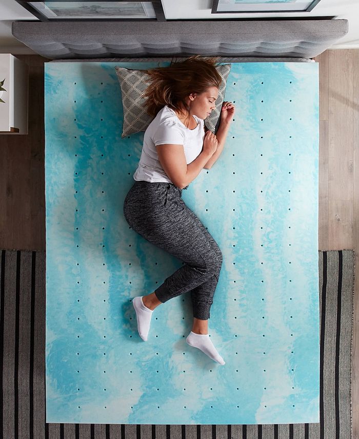Lucid 4" Gel Swirl Memory Foam Mattress Topper, Twin XL Macy's