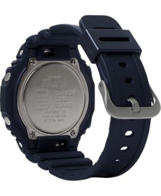 Men's Analog-Digital Black Resin Strap Watch 45.4mm