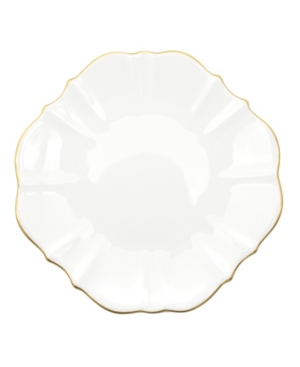 Twig New York Amelie Brushed Gold Rim 13" Charger Plate In White