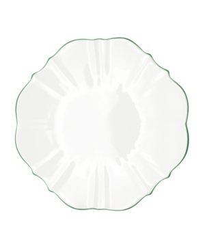 Twig New York Amelie Forest Green Rim 13" Charger Plate In White