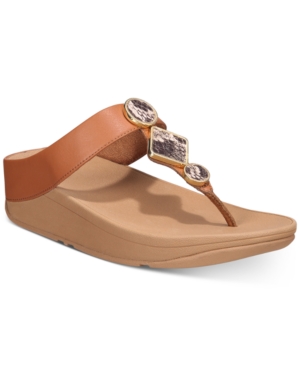 FITFLOP FITFLOP WOMEN'S LEIA LEATHER TOE-THONGS SANDAL WOMEN'S SHOES