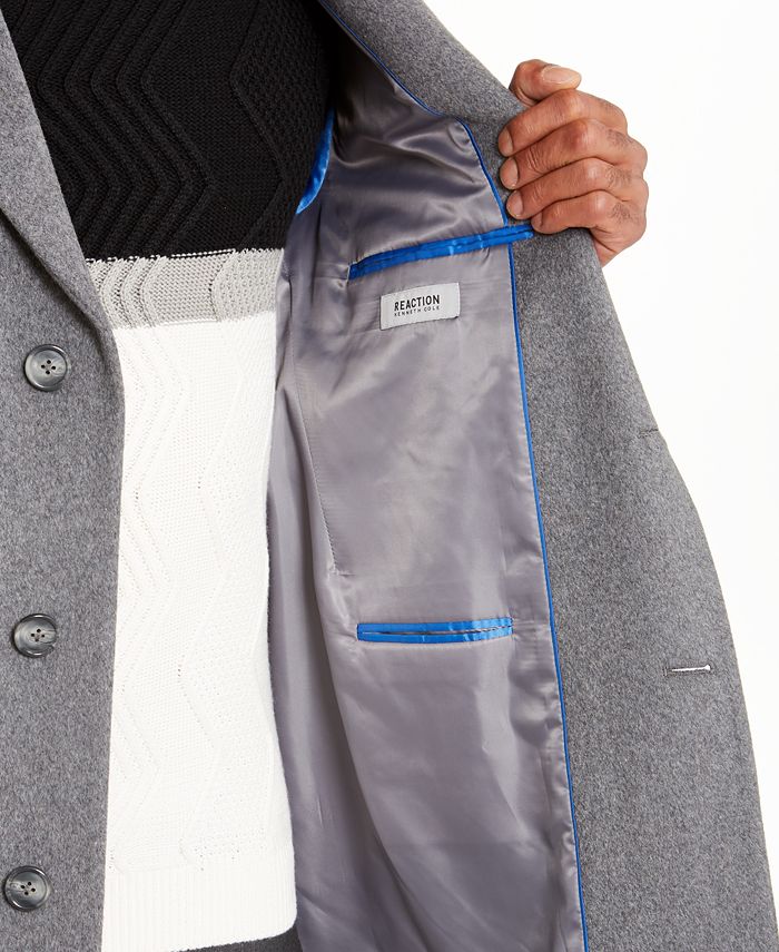 Kenneth Cole Reaction Men's Raburn Slim-Fit Solid Overcoat - Macy's