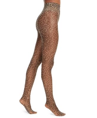 Leopard Print Sheer Tights 
