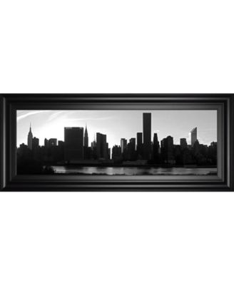Panorama of Nyc VI by Jeff Pica Framed Print Wall Art - 18" x 42"