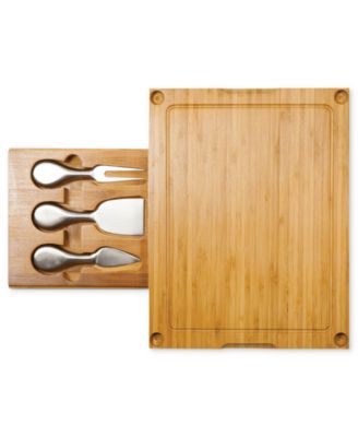 Toscana&reg; by Concerto Glass Top Cutting Board with Cheese Tools