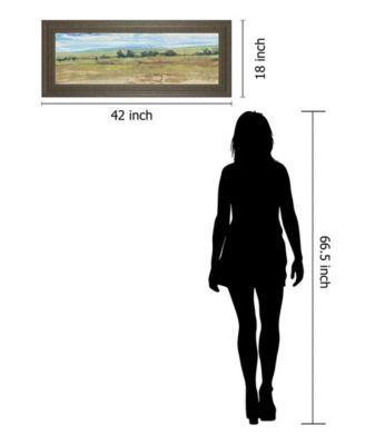 Distant Treeline Panel I by Tim Otoole Framed Print Wall Art - 18" x 42"