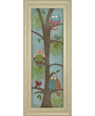 Fantasy Owls Panel Il by Paul Brent Framed Print Wall Art - 18" x 42"
