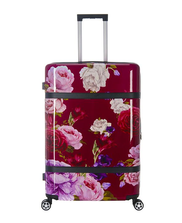 Triforce Luggage Triforce Versailles 3-Piece Spinner Floral Luggage Set ...