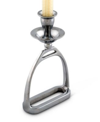 Candlestick Equestrian Horse Stirrup - Cast Aluminum Hand Polished