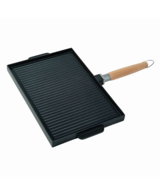 MasterPan - Double Sided Non-Stick Grill and and Griddle Pan with Removable Handle, 15"