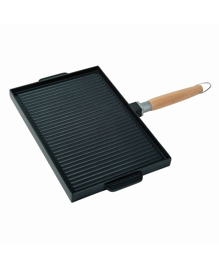 MasterPan Double Sided Non-Stick Grill and Griddle Pan with Removable  Handle, 15 - Macy's