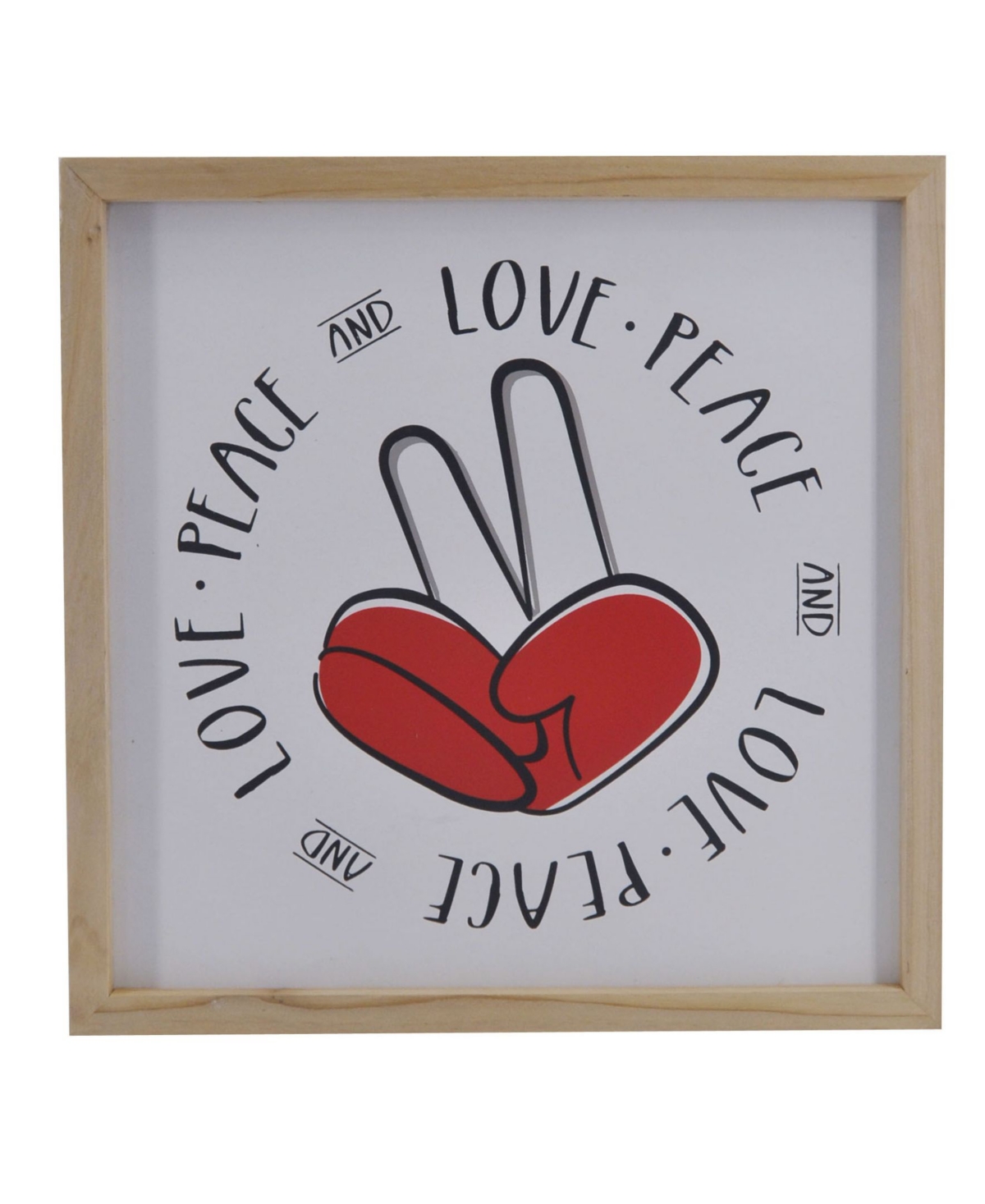 Tx Usa Corporation Love Peace Wall Art Sign In Multi
