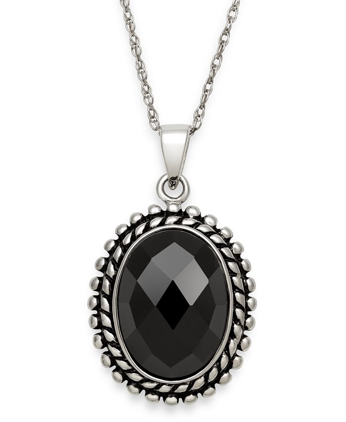 Macy's black on sale onyx necklace
