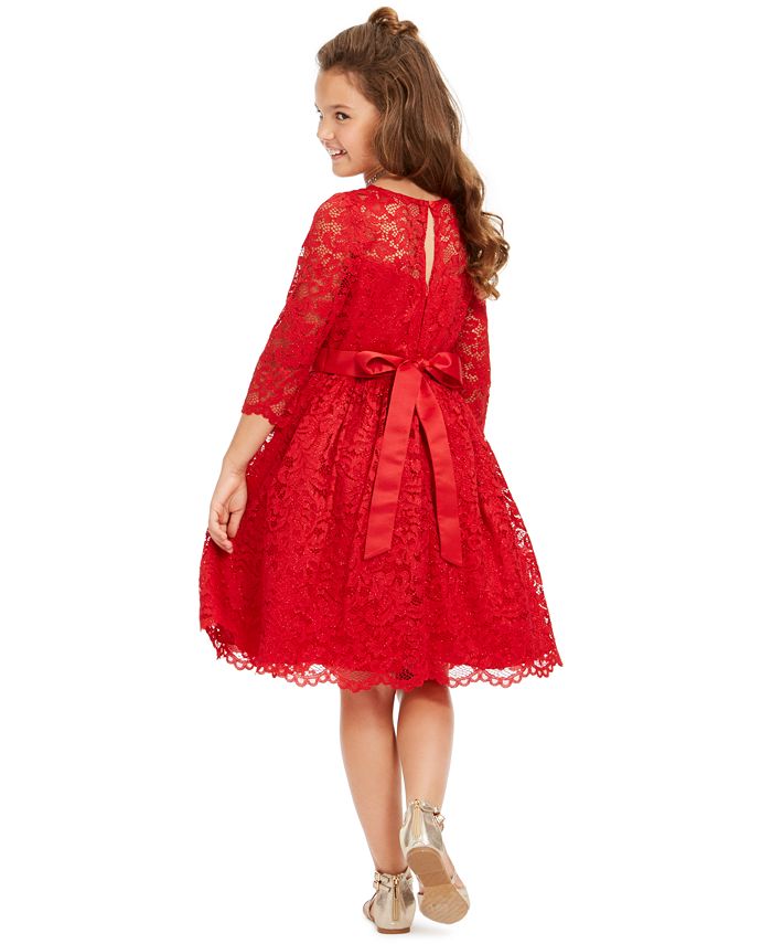 Rare Editions Big Girls Lace Bow Dress & Reviews - Dresses - Kids - Macy's