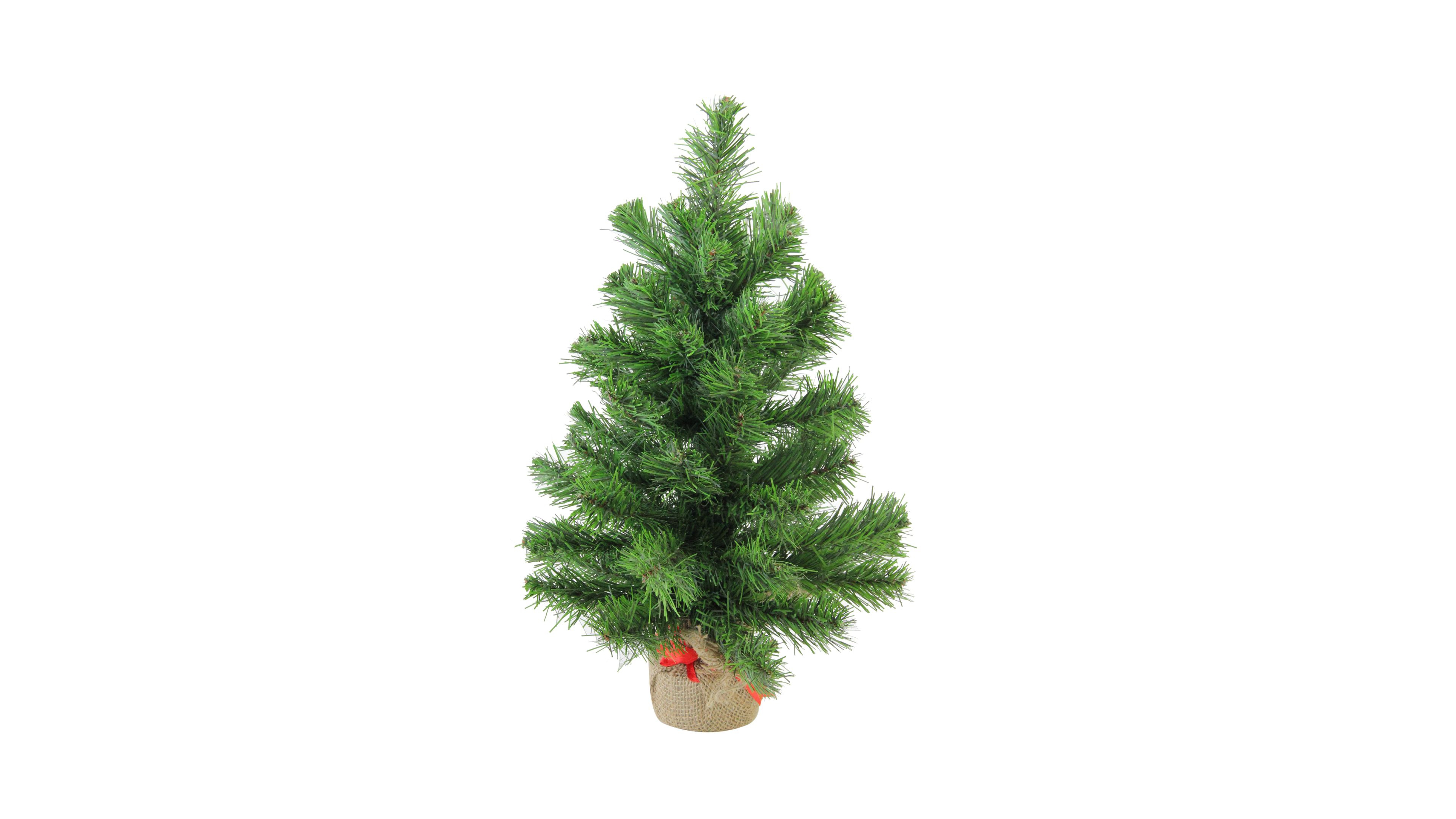 Northlight 18" Mini Pine Artificial Christmas Tree in Burlap Base - Unlit