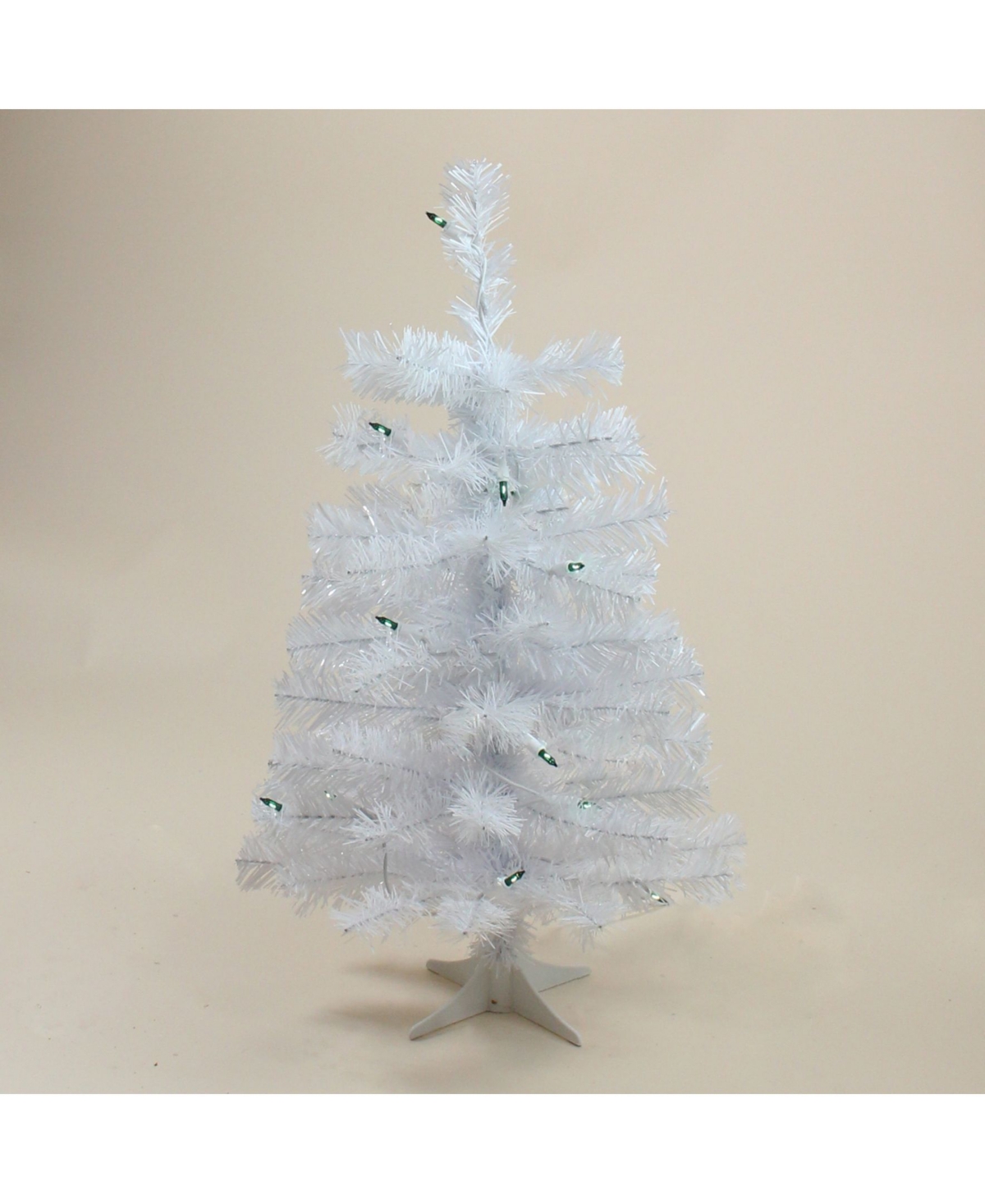 Northlight 2' Pre-lit Slim White Tinsel Artificial Christmas Tree In Green