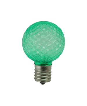 Shop Northlight Pack Of 25 Faceted Led G40 Green Christmas Replacement Bulbs