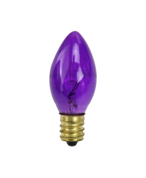 Northlight 25 Incandescent Transparent C7 Purple Christmas Replacement Bulbs
