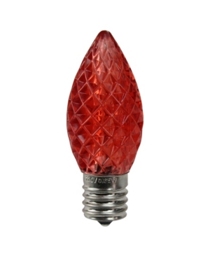 Northlight Pack Of 25 Faceted Led Red C9 Christmas Replacement Bulbs