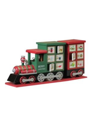 Northlight 16.5" Red And Green Decorative Elegant Advent Calendar Locomotive In Green