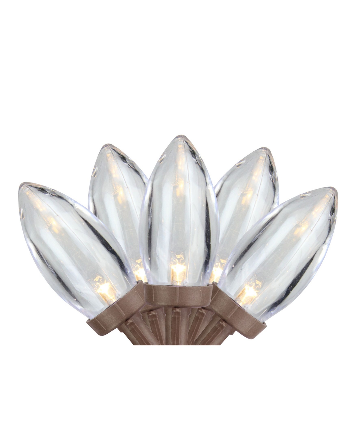 Northlight Set of 25 WarmLed C9 Christmas Lights - Brown Wire - White