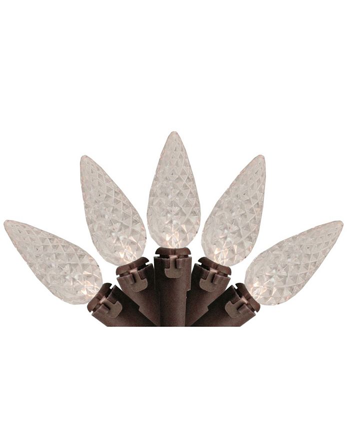 Northlight Set of 70 Warm White LED Faceted C6 Christmas Lights Brown