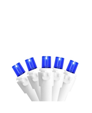 Northlight Set of 50 Blue Led Wide Angle Christmas Lights - White Wire