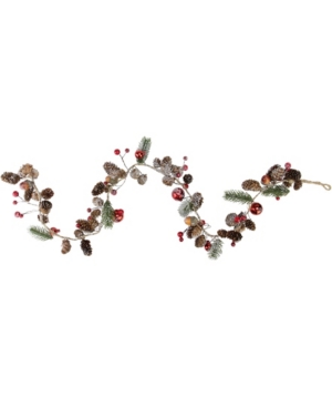 Northlight 39.5" Pine Cones And Berries Winter Foliage Christmas Twig Garland In Brown
